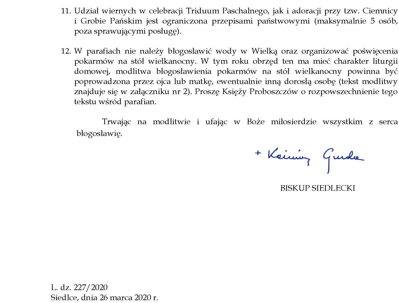 Rozporządzenie na czas trwającej epidemii koronawirusa i obchodów Wielkiego Tygodnia oraz Triduum Paschalnego Strona 3