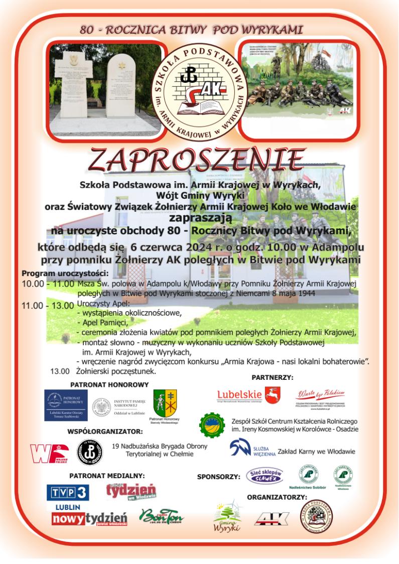 Zaproszenie 80 rocznica bitwy 06062024